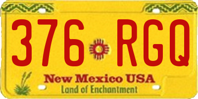 NM license plate 376RGQ