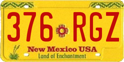 NM license plate 376RGZ