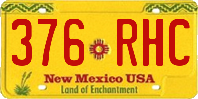NM license plate 376RHC