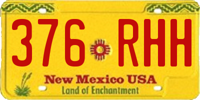 NM license plate 376RHH