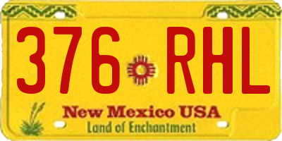 NM license plate 376RHL