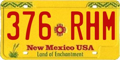 NM license plate 376RHM