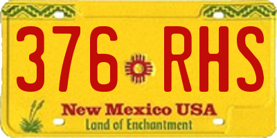 NM license plate 376RHS