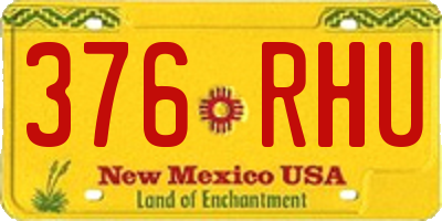NM license plate 376RHU