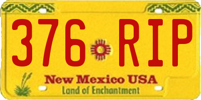 NM license plate 376RIP