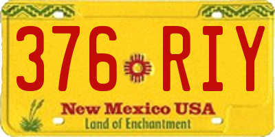 NM license plate 376RIY
