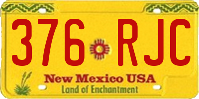 NM license plate 376RJC