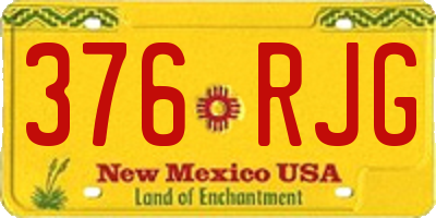NM license plate 376RJG
