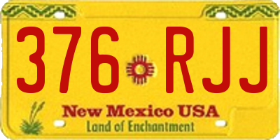 NM license plate 376RJJ
