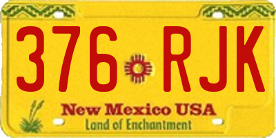 NM license plate 376RJK