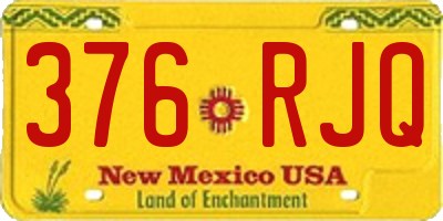NM license plate 376RJQ