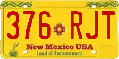 NM license plate 376RJT