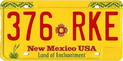 NM license plate 376RKE