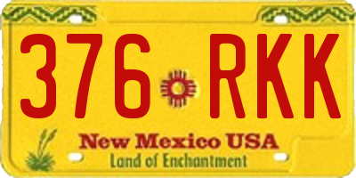 NM license plate 376RKK