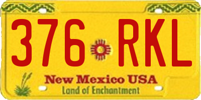 NM license plate 376RKL
