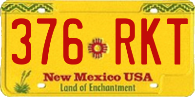 NM license plate 376RKT