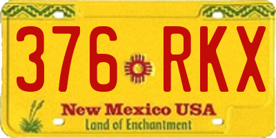 NM license plate 376RKX