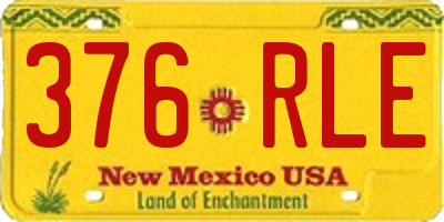 NM license plate 376RLE