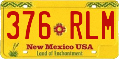 NM license plate 376RLM