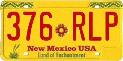 NM license plate 376RLP