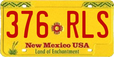 NM license plate 376RLS