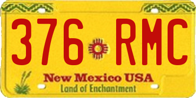 NM license plate 376RMC