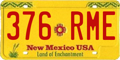 NM license plate 376RME
