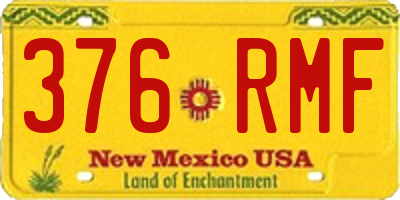 NM license plate 376RMF