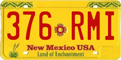 NM license plate 376RMI