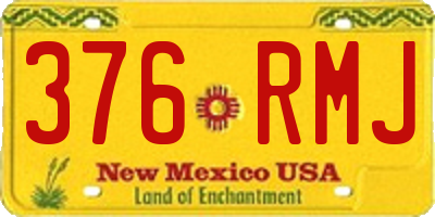 NM license plate 376RMJ