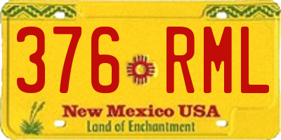 NM license plate 376RML