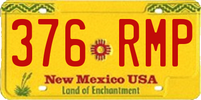 NM license plate 376RMP