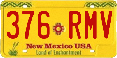 NM license plate 376RMV