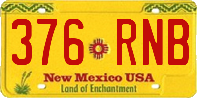 NM license plate 376RNB