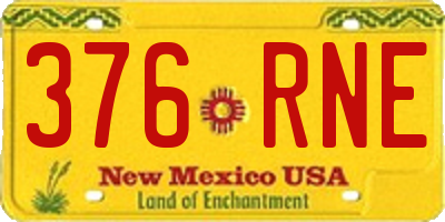 NM license plate 376RNE