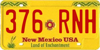 NM license plate 376RNH