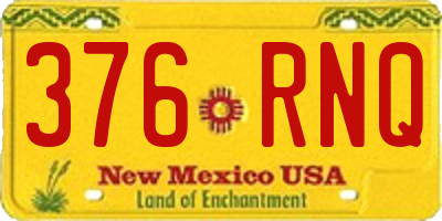 NM license plate 376RNQ