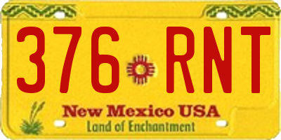 NM license plate 376RNT