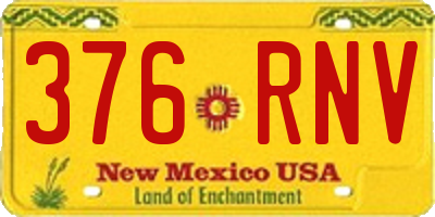 NM license plate 376RNV