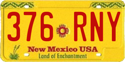NM license plate 376RNY