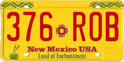 NM license plate 376ROB