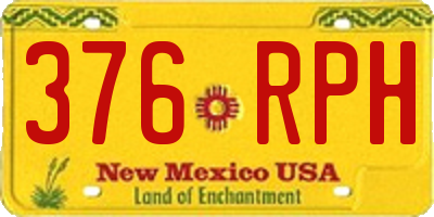 NM license plate 376RPH