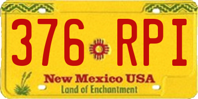 NM license plate 376RPI