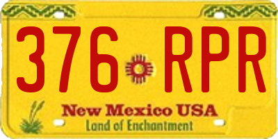 NM license plate 376RPR