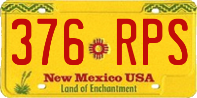 NM license plate 376RPS