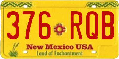 NM license plate 376RQB