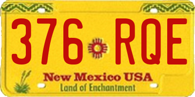 NM license plate 376RQE