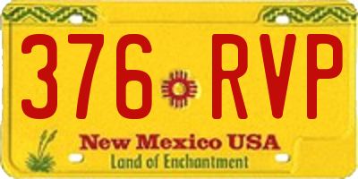 NM license plate 376RVP