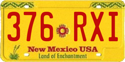 NM license plate 376RXI