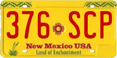 NM license plate 376SCP